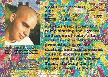 1994 Vision Generation Extreme #137 Arlo Eisenberg Back